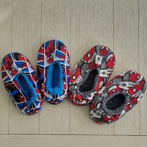 Marvel | Youth Spider-Man Kids Fuzzy Sock Slippers (Set Of 2)